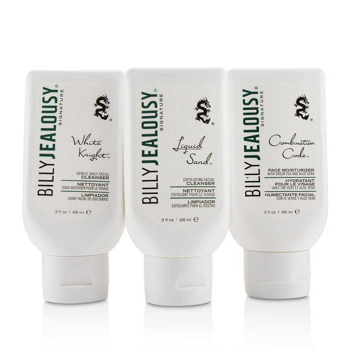 Billy Jealousy Face3Some Kit: Face Moisturizer 88ml + Exfoliating Facial Cleanser 88ml + Gentle Daily Facial Cleanser Image 2