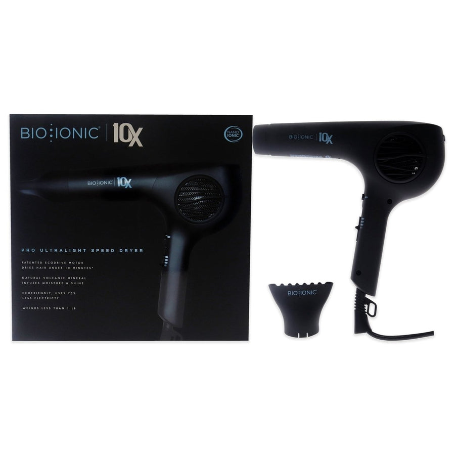 Bio Ionic 10x Pro Ultra Light Speed Dryer - Black by Bio Ionic for Women - 1 Pc Hair Dryer Image 1