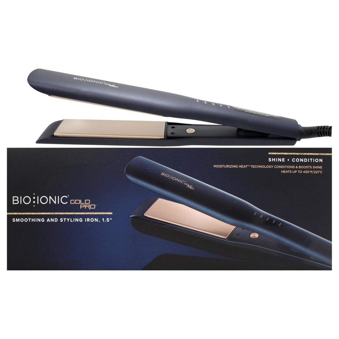 Bio Ionic Gold Pro Styling Iron by Bio Ionic for Women - 1.5 Inch Flat Iron Image 1