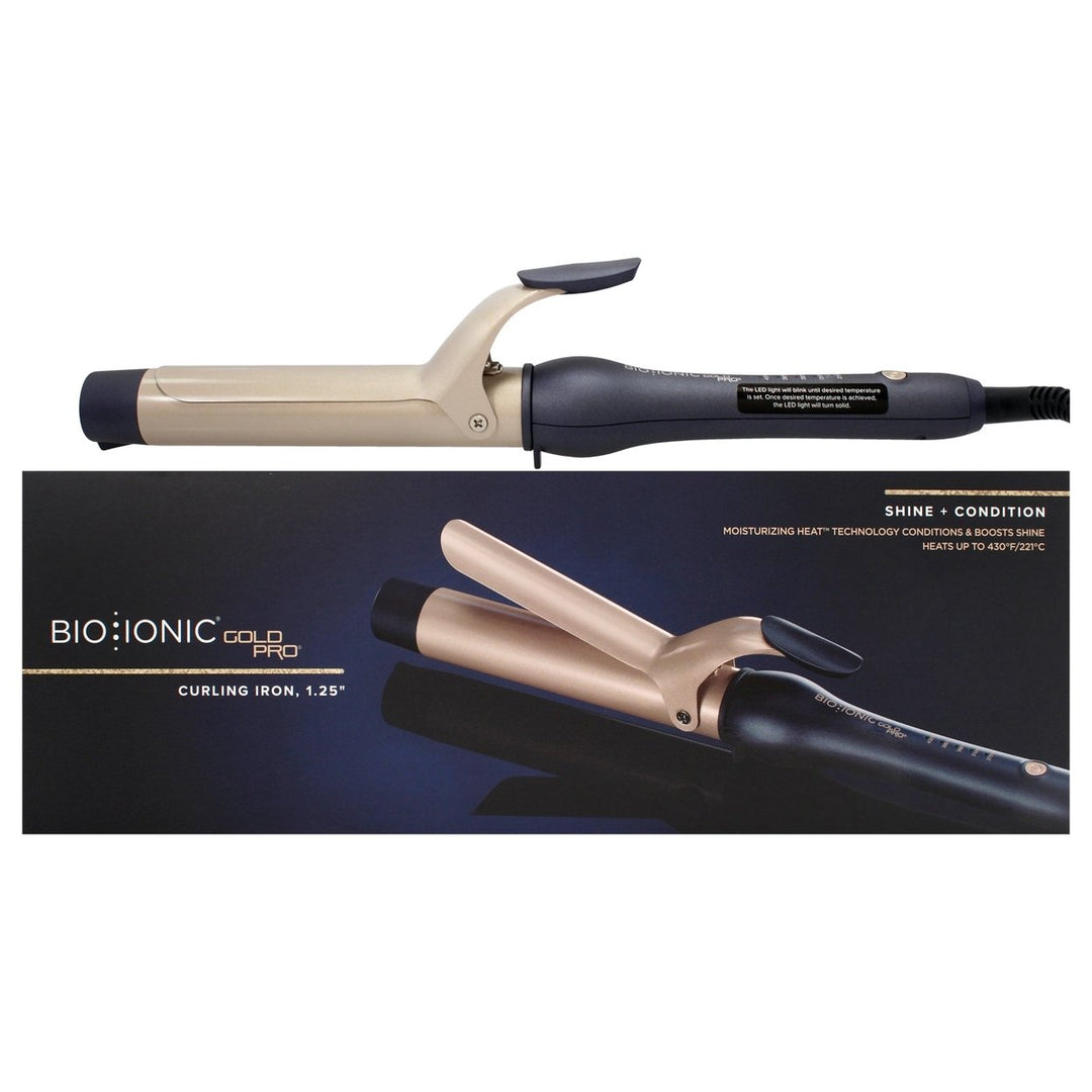 Bio Ionic Gold Pro Curling Iron by Bio Ionic for Women - 1.25 Inch Curling Iron Image 1