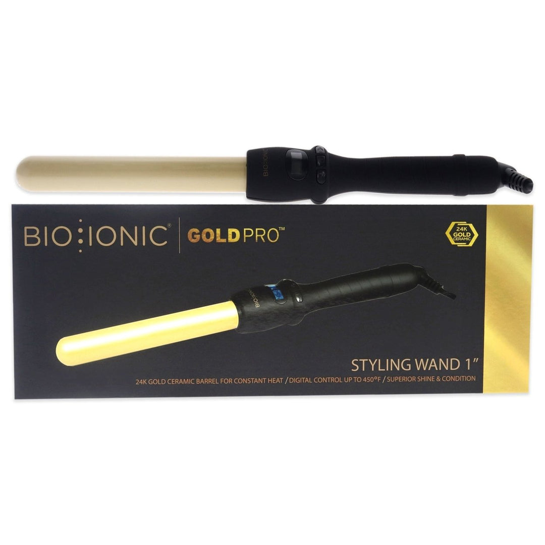 Bio Ionic Gold Pro Styling Wand by Bio Ionic for Women - 1 Inch Curling Iron Image 1