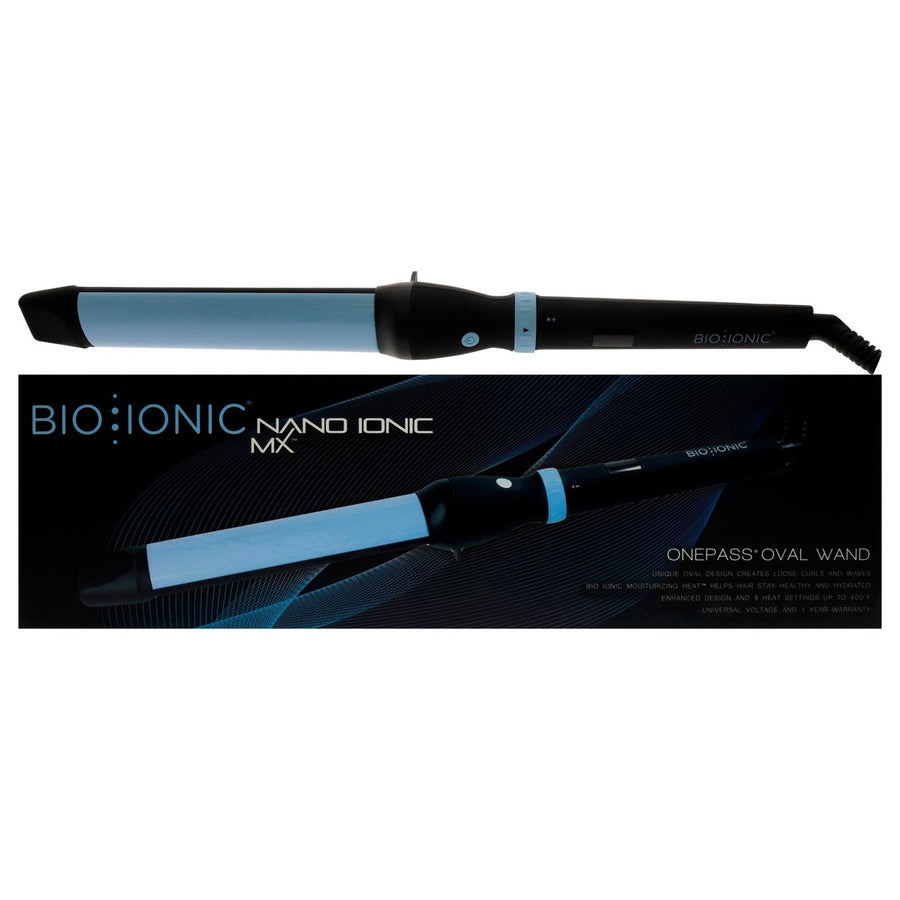 Bio Ionic OnePass Nanoionic MX Oval Wand by Bio Ionic for Women - 1.25 Inch Curling Iron Image 1