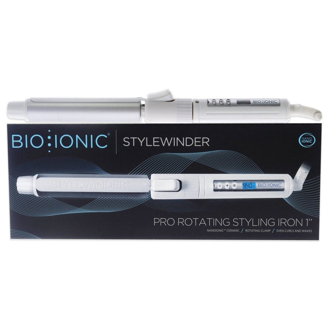 Bio Ionic StyleWinder Pro Rotating Styling Iron - White by Bio Ionic for Women - 1 Inch Flat Iron Image 1