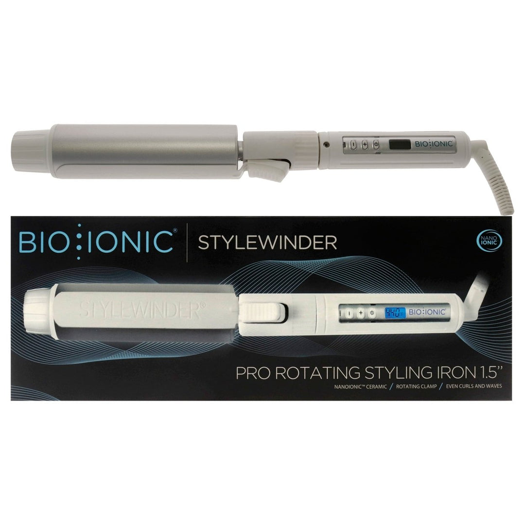 Bio Ionic Stylewinder Pro Rotating Styling Iron - White by Bio Ionic for Women - 1.5 Inch Curling Iron Image 1