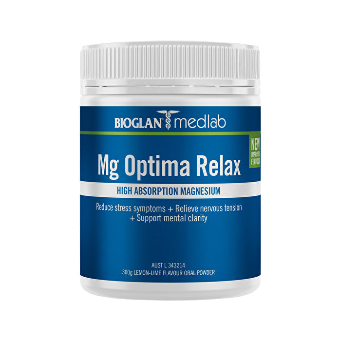 Bioglan Medlab Mg Optima Relax Lemon Lime 300g Image 1