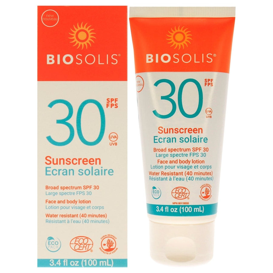 Biosolis Sunscreen Face and Body Lotion SPF 30 by Biosolis for Unisex - 3.4 oz Sunscreen Image 1