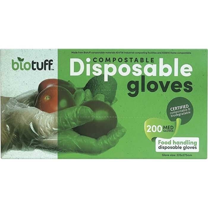 Biotuff Compostable Disposable Gloves Medium 200pk Image 1