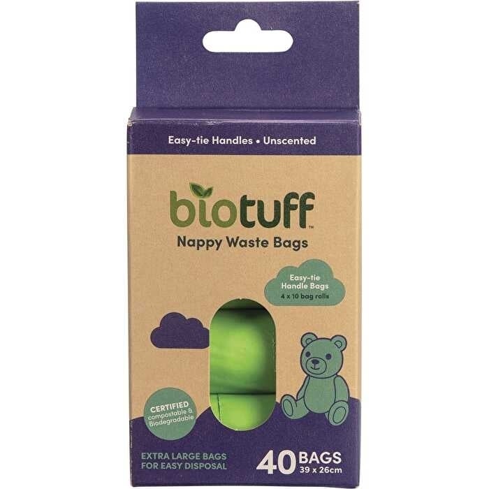 Biotuff Nappy Waste Bags Refill 4 x 10 Bag Rolls 40pk Image 1