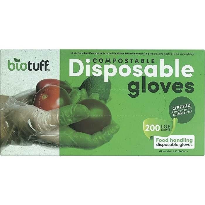 Biotuff Compostable Disposable Gloves Large 200pk Image 1