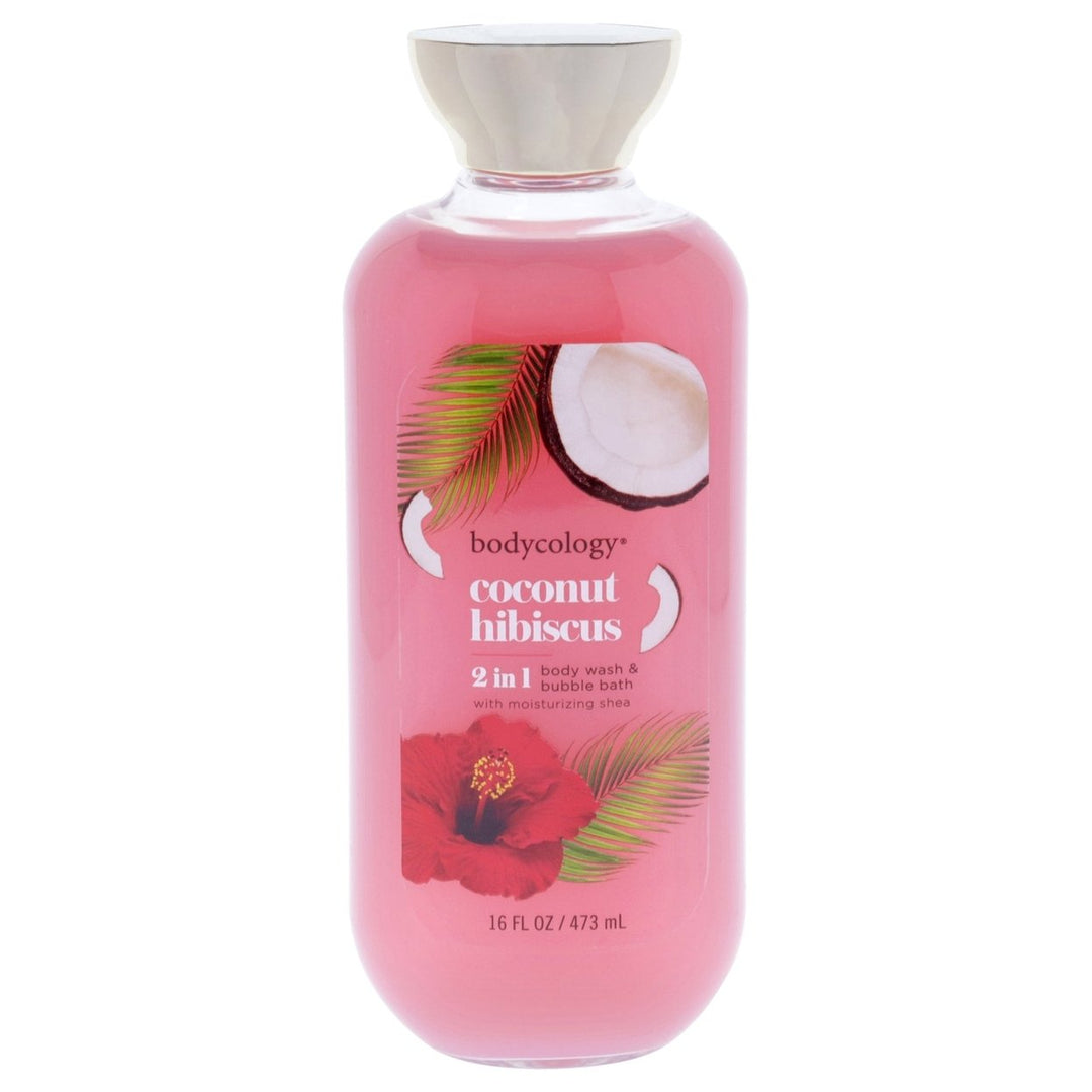 Bodycology Coconut Hibiscus 2 in 1 Body Wash and Bubble Bath by Bodycology for Women - 16 oz Body Wash Image 1