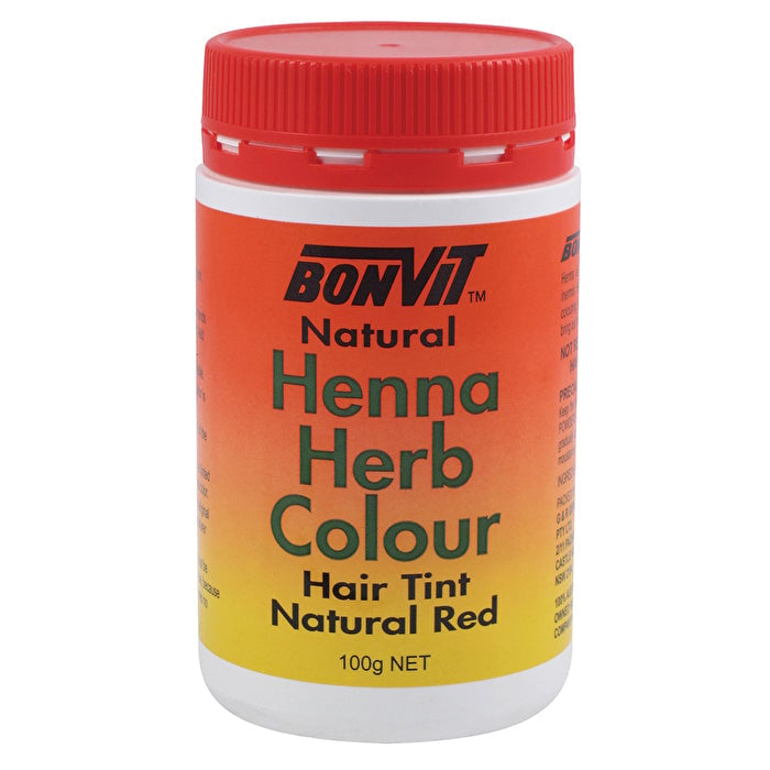 Bonvit Henna Herb Colour Hair Tint Natural Red 100g Image 1