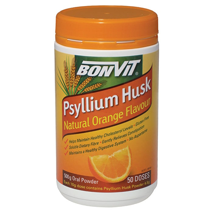 Bonvit Psyllium Husk Natural Orange Flavour 500g Image 1