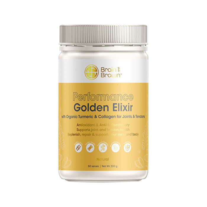 Brain And Brawn Brain and Brawn Performance Golden Elixir (with Organic Turmeric and Collagen) Natural 300g Image 1