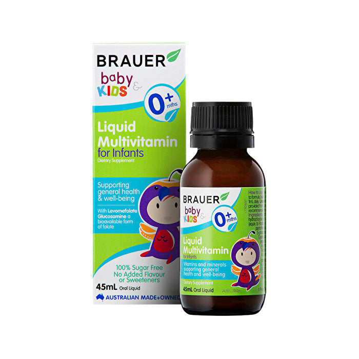 Brauer Baby and Kids Liquid Multivitamin for Infants (0+ months) 45ml Image 1