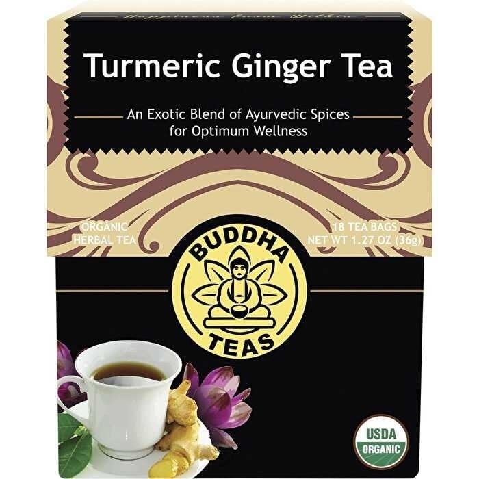 Buddha Teas Organic Herbal Tea Bags Turmeric Ginger Tea 18pk Image 1