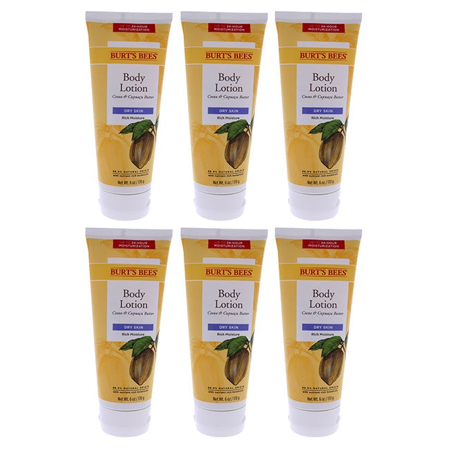 Burts Bees Cocoa and Cupuacu Butters Body Lotion by Burts Bees for Unisex - 6 oz Body Lotion - Pack of 6 Image 1