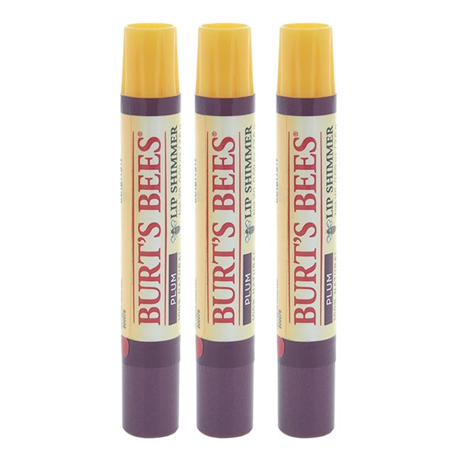 Burts Bees Burts Bees Lip Shimmer - Plum by Burts Bees for Women - 0.09 oz Lip Shimmer - Pack of 3 Image 1