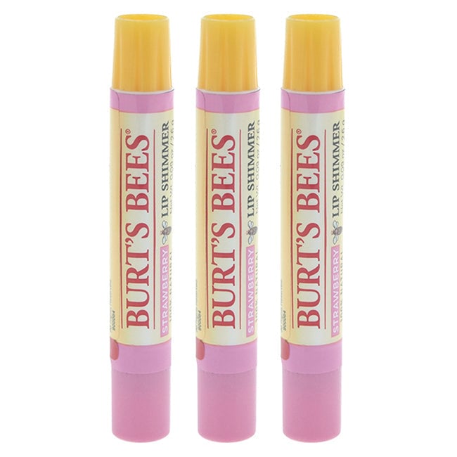 Burts Bees Burts Bees Lip Shimmer - Strawberry by Burts Bees for Women - 0.09 oz Lip Shimmer - Pack of 3 Image 1