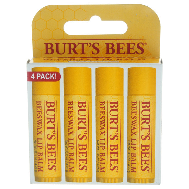 Burts Bees Beeswax Lip Balm Pack by Burts Bees for Unisex - 4 x 0.15 oz Lip Balm Image 1