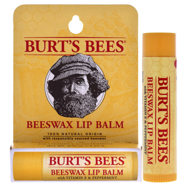 Burts Bees Beeswax Lip Balm With Vitamin E Peppermint by Burts Bees for Unisex - 0.15 oz Lip Balm Blister Image 1