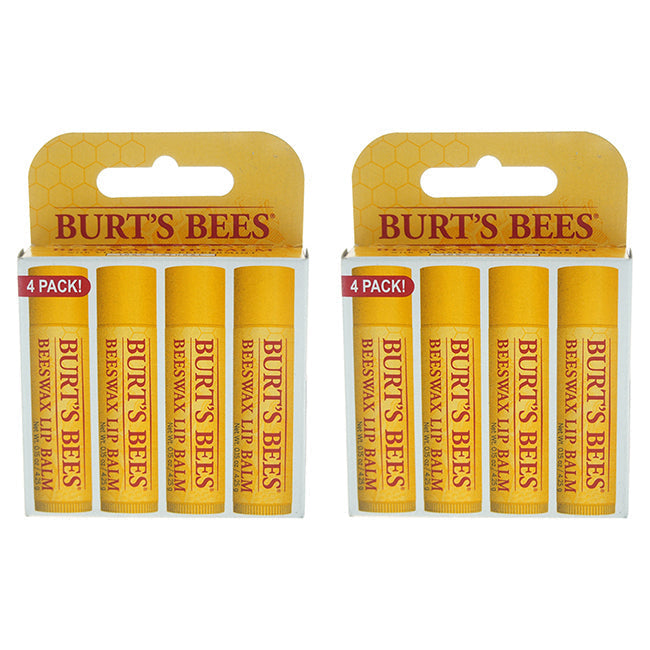 Burts Bees Beeswax Lip Balm Pack by Burts Bees for Unisex - 4 x 0.15 oz Lip Balm - Pack of 2 Image 1