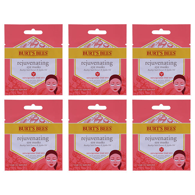 Burts Bees Rejuvenating Eye Mask by Burts Bees for Women - 0.02 oz Mask - Pack of 6 Image 1