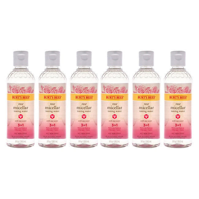 Burts Bees Rose Micellar Toning Water by Burts Bees for Women - 8 oz Toner - Pack of 6 Image 1