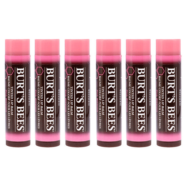 Burts Bees Tinted Lip Balm - Pink Blossom by Burts Bees for Unisex - 0.15 oz Lip Balm - Pack of 6 Image 1