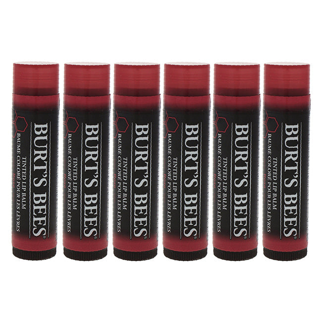 Burts Bees Tinted Lip Balm - Rose by Burts Bees for Unisex - 0.15 oz Lip Balm - Pack of 6 Image 1