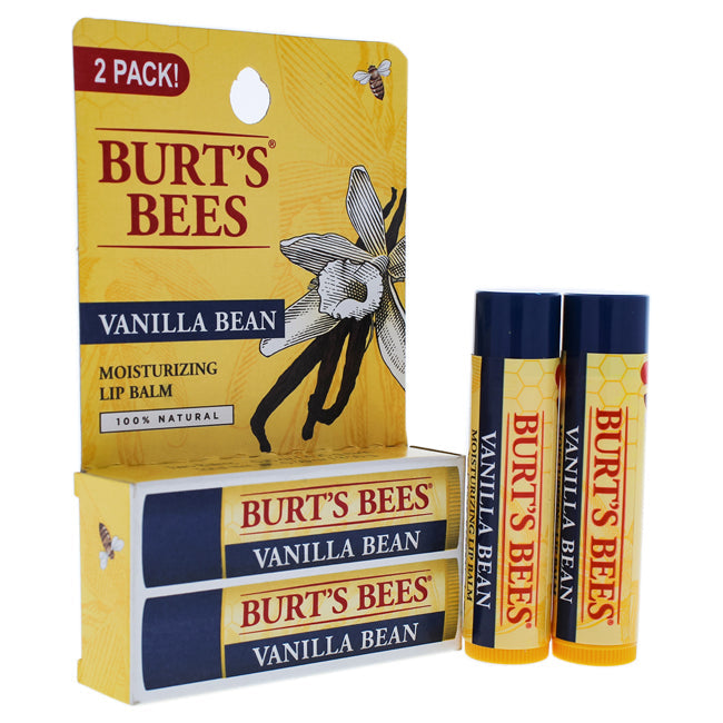 Burts Bees Vanilla Bean Moisturizing Lip Balm Twin Pack by Burts Bees for Unisex - 2 x 0.15 oz Lip Balm Image 1