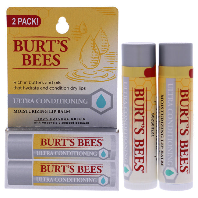 Burts Bees Ultra Conditioning Lip Balm Twin Pack by Burts Bees for Unisex - 2 x 0.15 oz Lip Balm Image 1