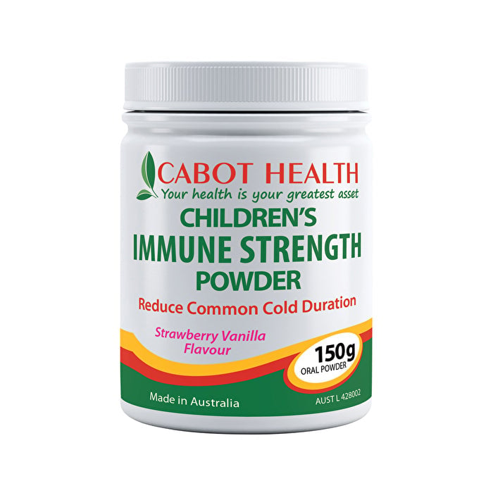 Cabot Health Childrens Immune Strength Powder Strawberry Vanilla 150g Image 1