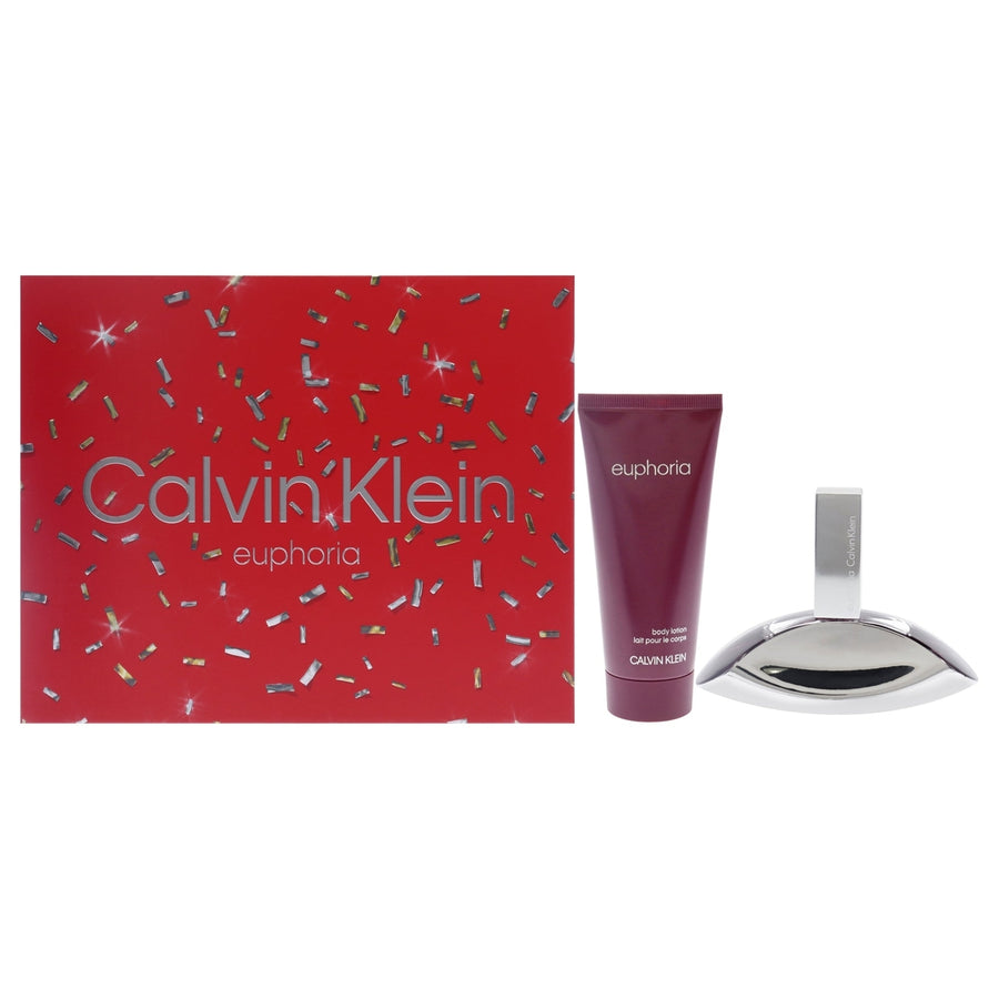 Calvin Klein Euphoria by Calvin Klein for Women - 2 Pc Gift Set 1.7oz EDP Spray 3.4oz Sensual Skin Lotion Image 1