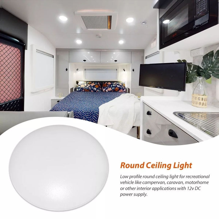 12V LED Dome Lights Cool White 4.5 Inch Interior Lighting Pack of 6 for RV Trailer Image 3