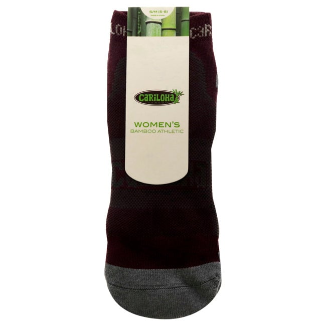 Cariloha Bamboo Athletic Socks - Merlot by Cariloha for Women - 1 Pair Socks (S/M) Image 1