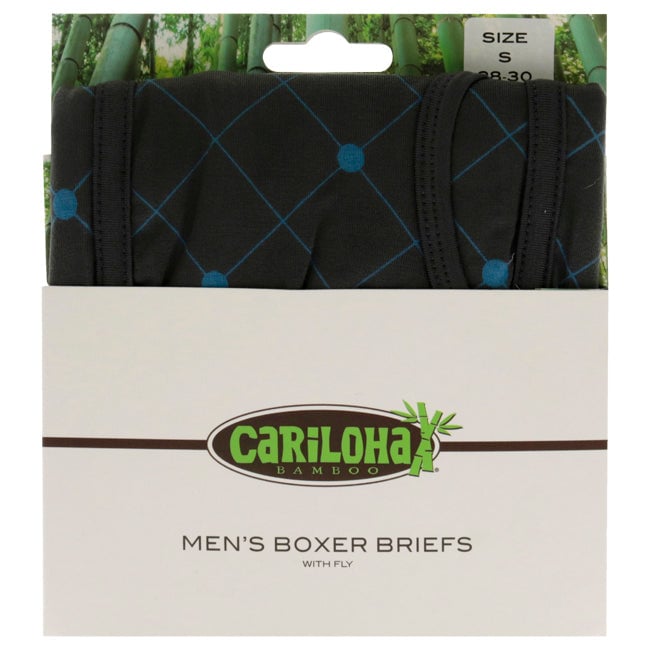 Cariloha Bamboo Boxer Briefs - Carbon Argyle by Cariloha for Men - 1 Pc Boxer (S) Image 1