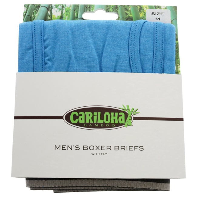 Cariloha Bamboo Boxer Briefs - Cobalt Heather by Cariloha for Men - 1 Pc Boxer (M) Image 1