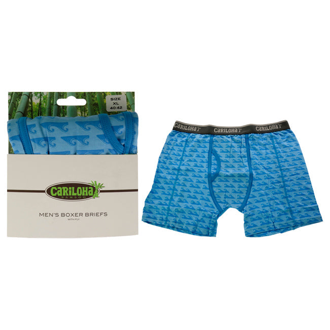 Cariloha Bamboo Boxer Briefs - Caribbean Blue Wave by Cariloha for Men - 1 Pc Boxer (XL) Image 1