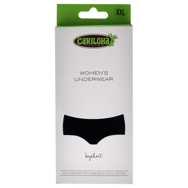 Cariloha Bamboo Boyshort Briefs - Black by Cariloha for Women - 1 Pc Underwear (2XL) Image 1