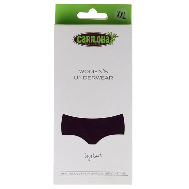 Cariloha Bamboo Boyshort Briefs - Merlot by Cariloha for Women - 1 Pc Underwear (2XL) Image 1