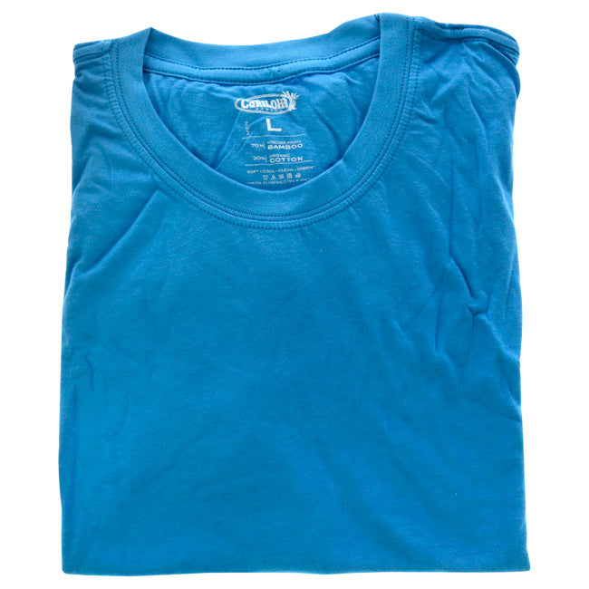 Cariloha Bamboo Crew Tee - Caribbean Blue by Cariloha for Men - 1 Pc T-Shirt (L) Image 1