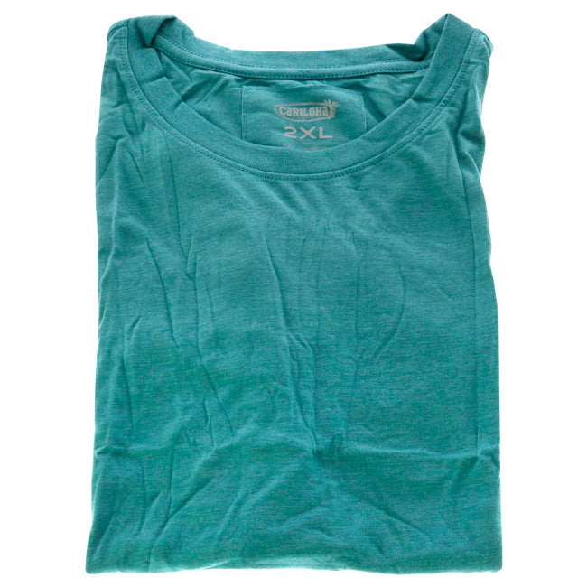 Cariloha Bamboo Crew Tee - Tropical Teal Heather by Cariloha for Women - 1 Pc T-Shirt (2XL) Image 1