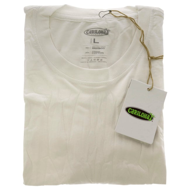 Cariloha Bamboo Crew Tee - White by Cariloha for Men - 1 Pc T-Shirt (L) Image 1