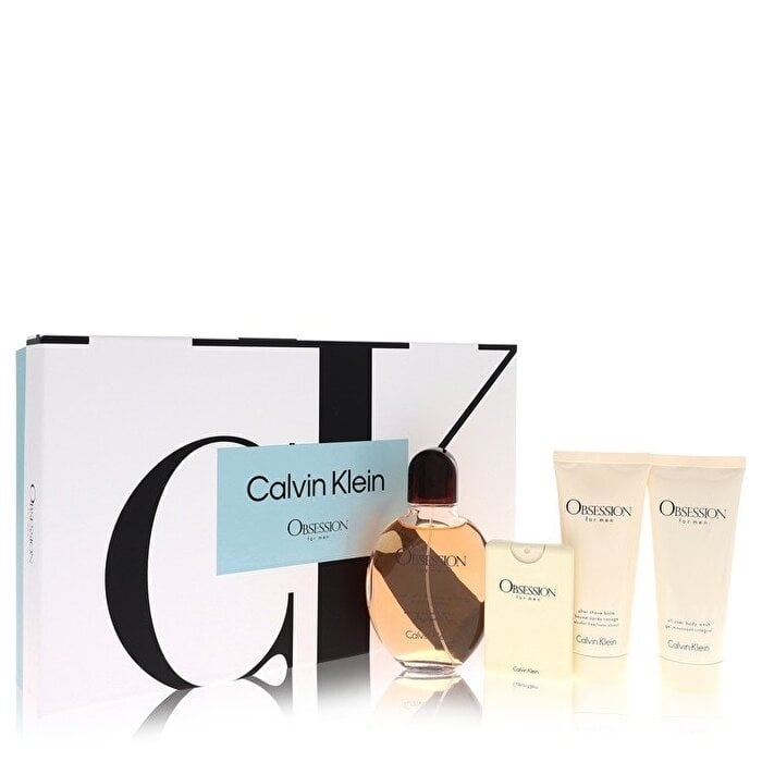 Calvin Klein Obsession Gift Set - Eau De Toilette Spray + Mini Eau De Toilette Spray + 3.4 oz After Shave Balm + 3.4 oz Image 1