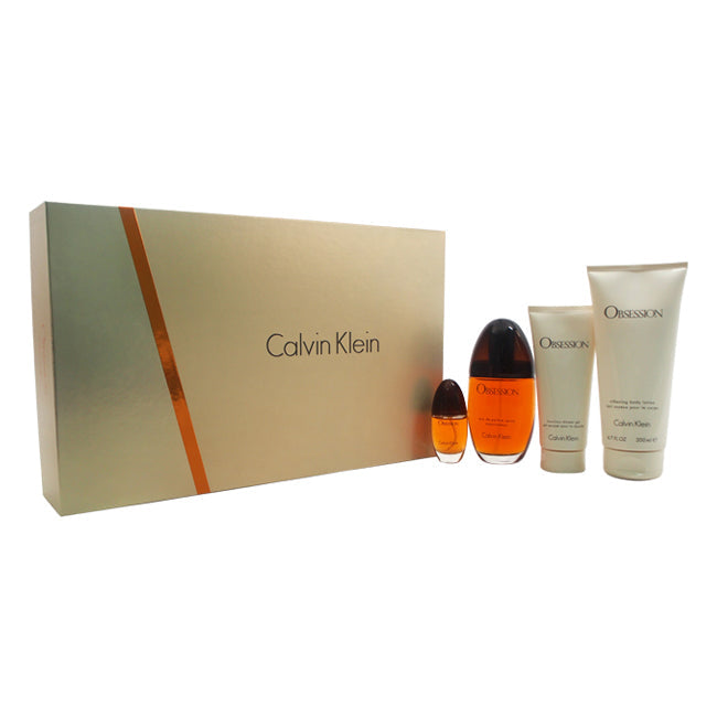 Calvin Klein Obsession by Calvin Klein for Women - 4 Pc Gift Set 3.4oz EDP Spray 0.5oz EDP Spray 3.4oz Shower Gel 6.7oz Image 1