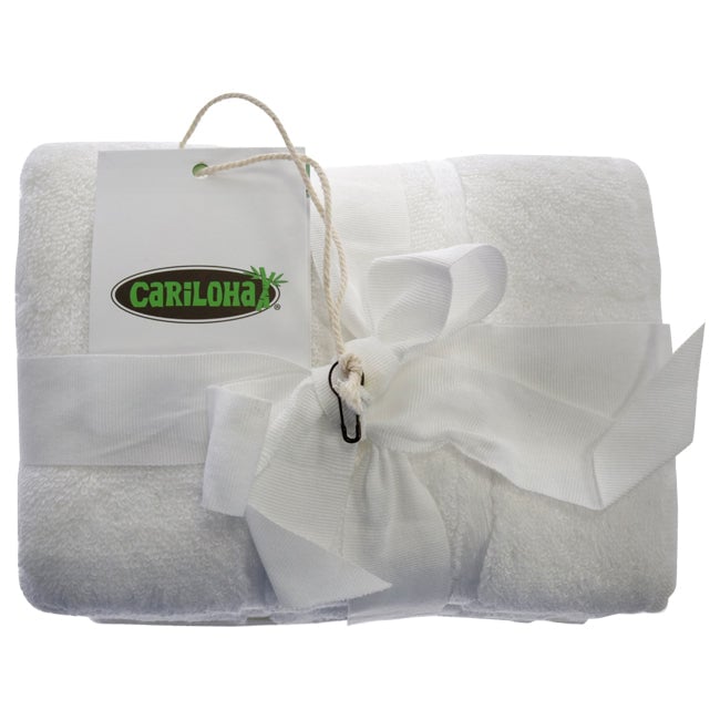 Cariloha Bamboo Hand Towel Set - White by Cariloha for Unisex - 3 Pc Towel Image 1