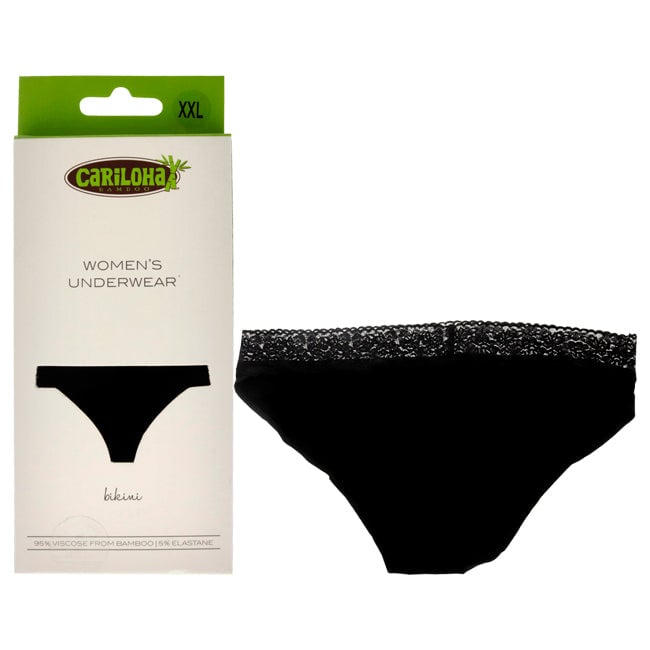 Cariloha Bamboo Lace Bikini - Black by Cariloha for Women - 1 Pc Underwear (2XL) Image 1