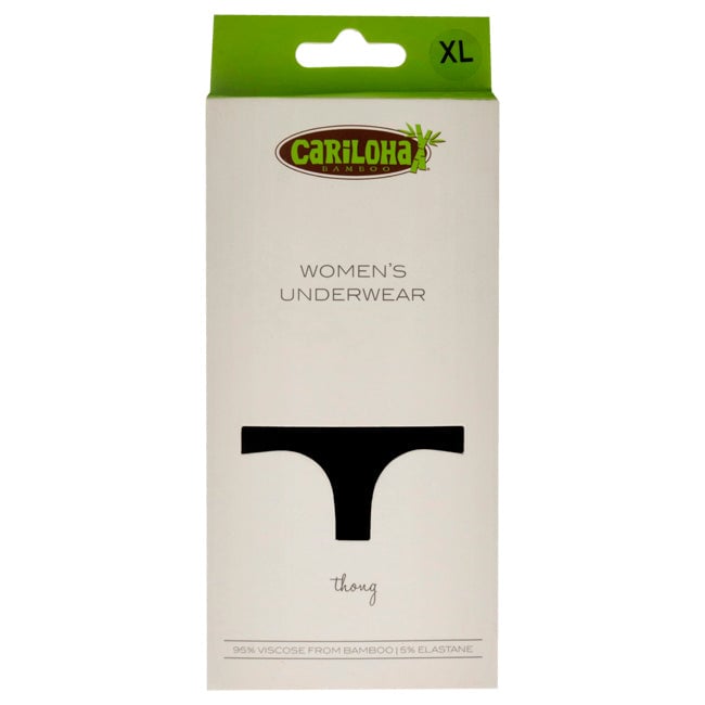 Cariloha Bamboo Lace Thong - Black by Cariloha for Women - 1 Pc Underwear (XL) Image 1