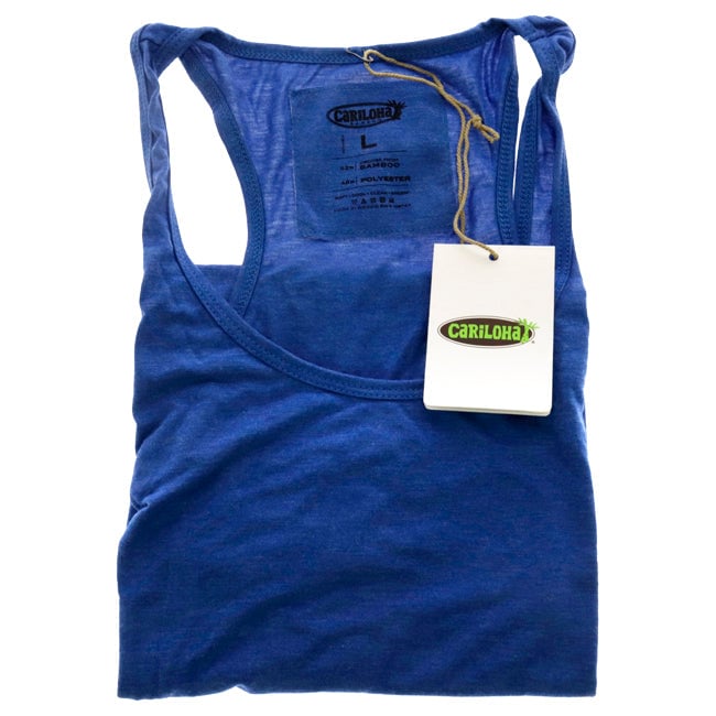 Cariloha Bamboo Racer Tank - Reef Blue Heather by Cariloha for Women - 1 Pc Tank Top (L) Image 1