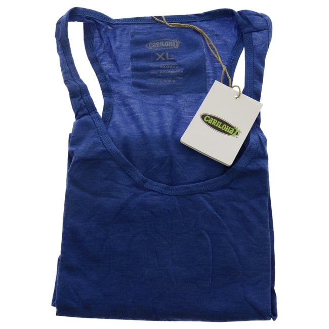 Cariloha Bamboo Racer Tank - Reef Blue Heather by Cariloha for Women - 1 Pc Tank Top (XL) Image 1